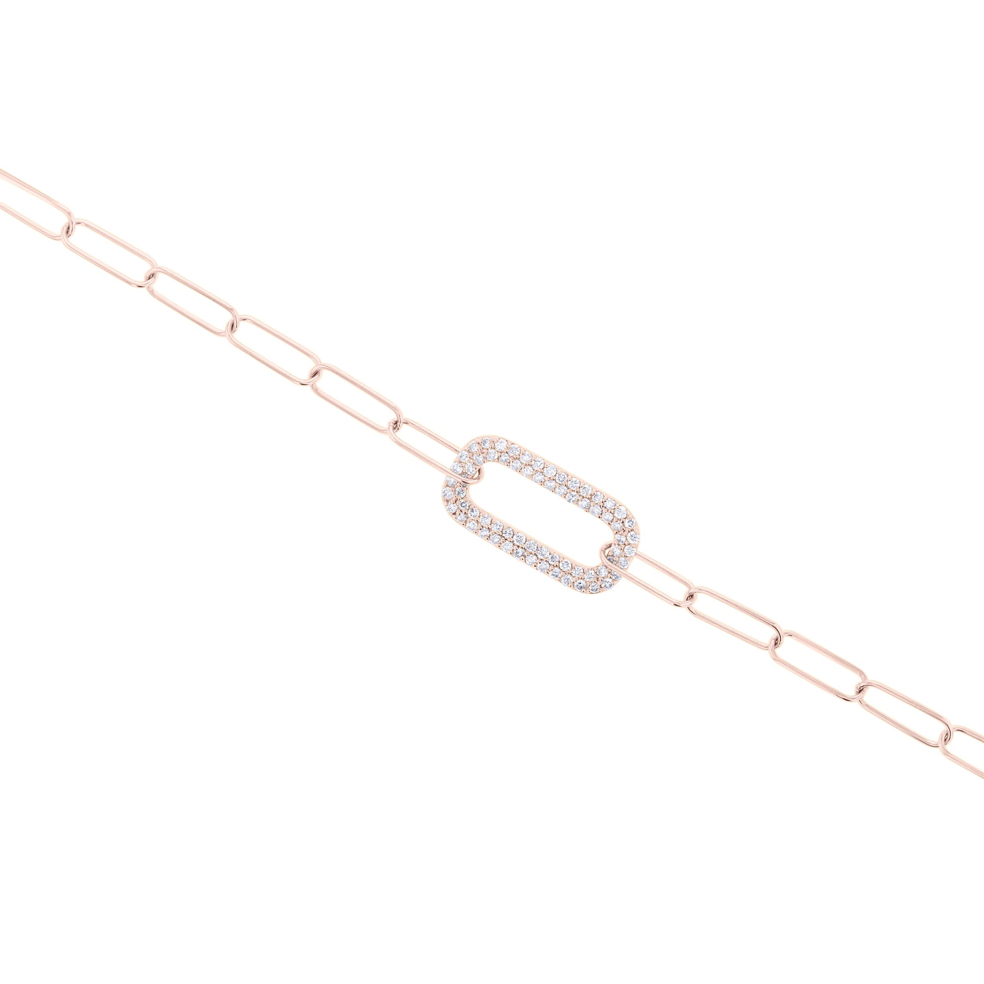 Gold Paper Clip Diamond Bracelet – Steven Singer Jewelers
