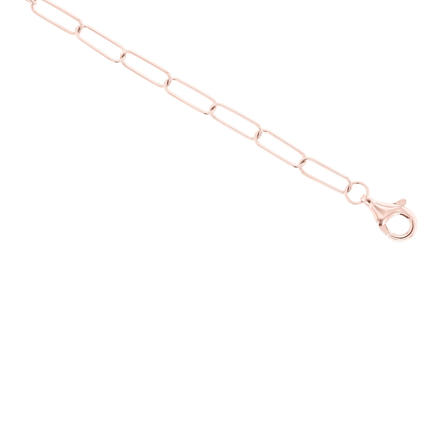 Gold Paper Clip Diamond Bracelet