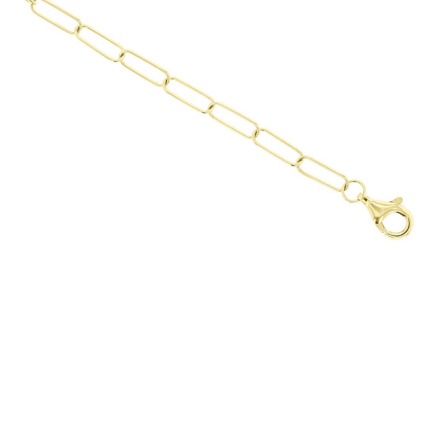 Gold Paper Clip Diamond Bracelet