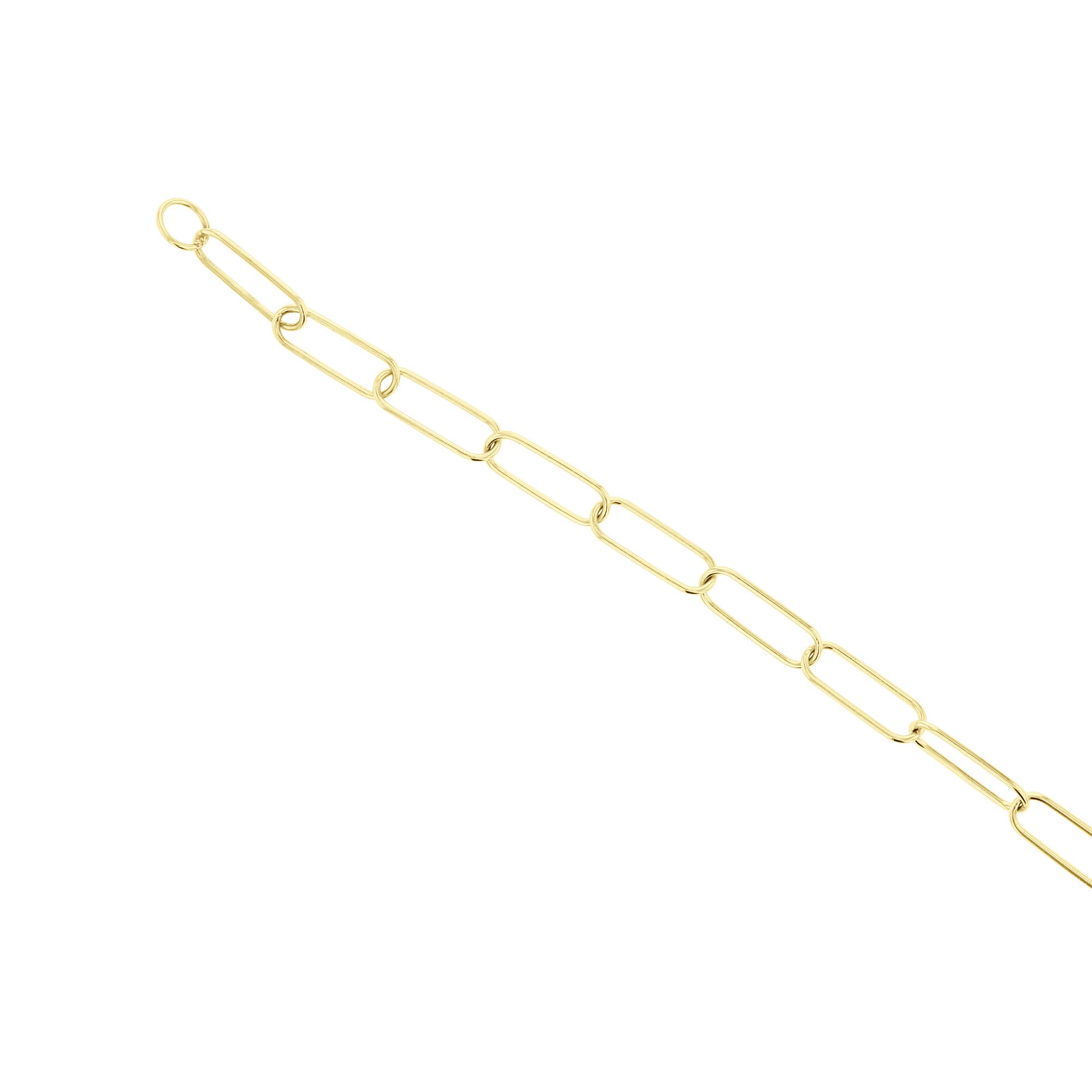 Gold Paper Clip Diamond Bracelet