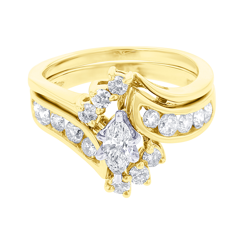 Marquise Diamond Ready For Love Bridal Set 1ct – Steven Singer Jewelers