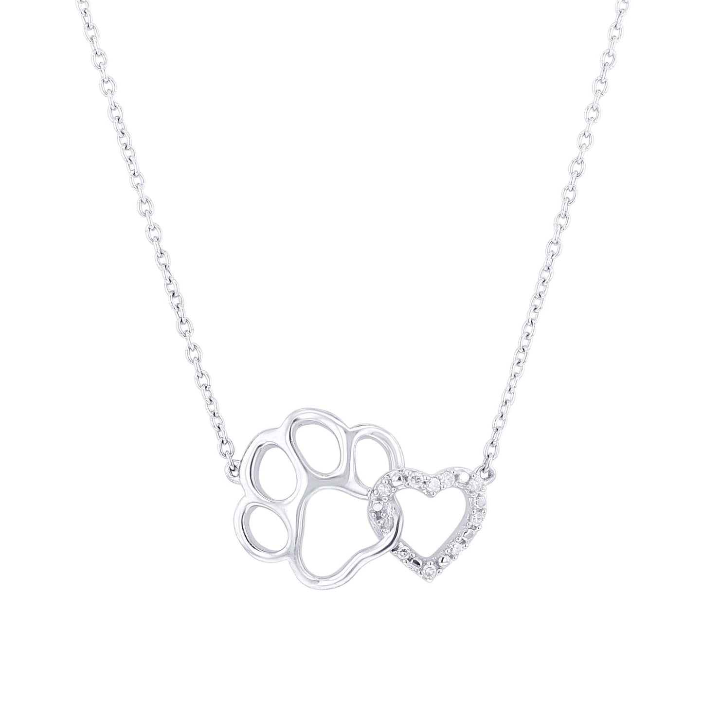 Helping Paw Gold Diamond Necklace
