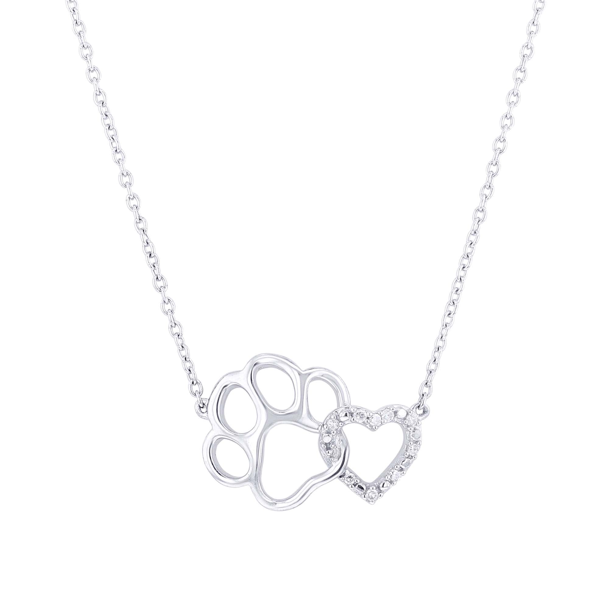 Helping Paw Gold Diamond Necklace
