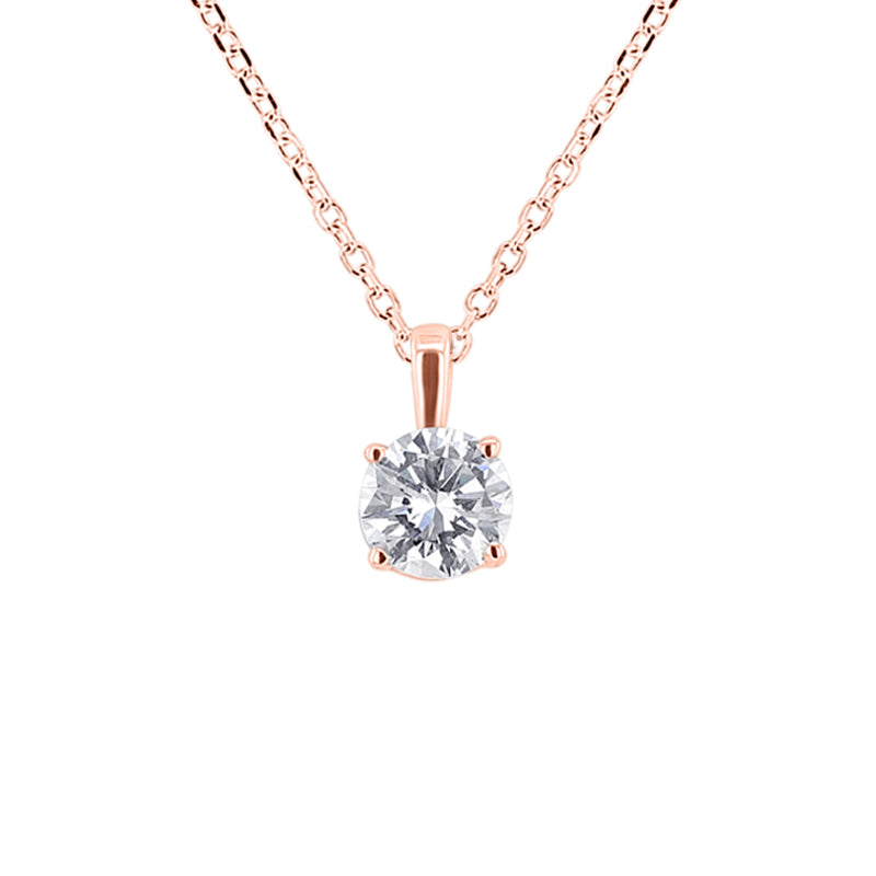 Round Solitaire Diamond Necklace 1/4ct
