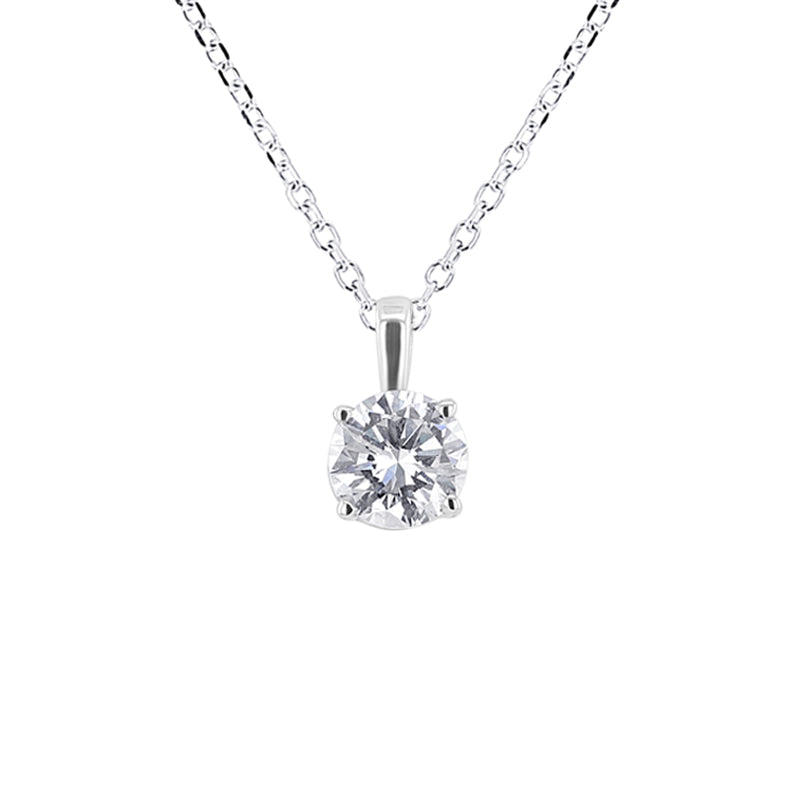 Round Solitaire Diamond Necklace 1/4ct