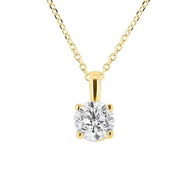 Round Solitaire Diamond Necklace 1/2ct