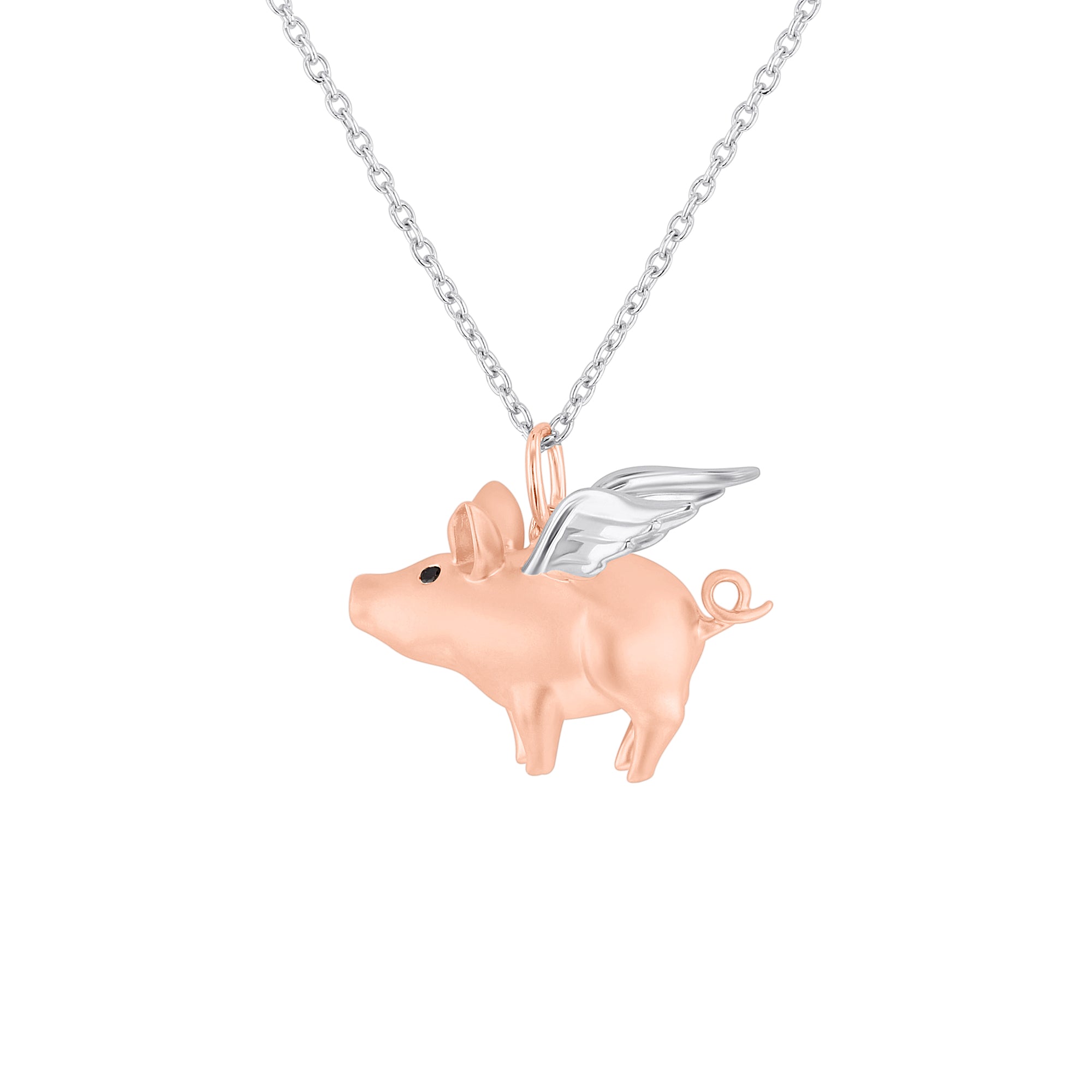 Octavian Flying Pig Diamond Necklace