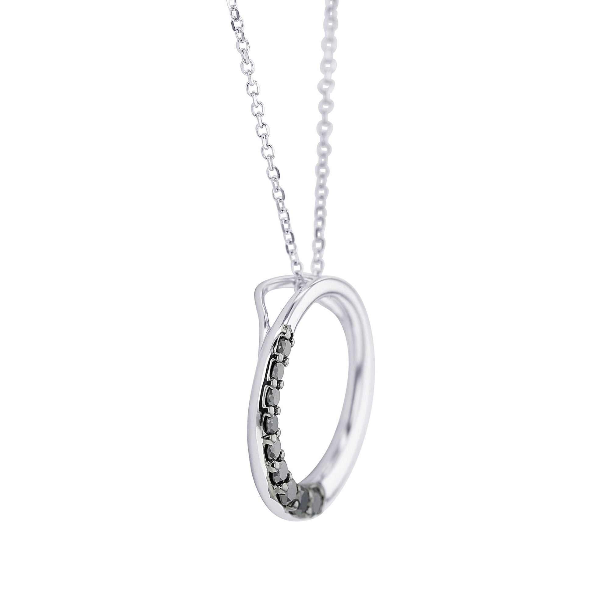 Whirlwind Black Diamond Necklace