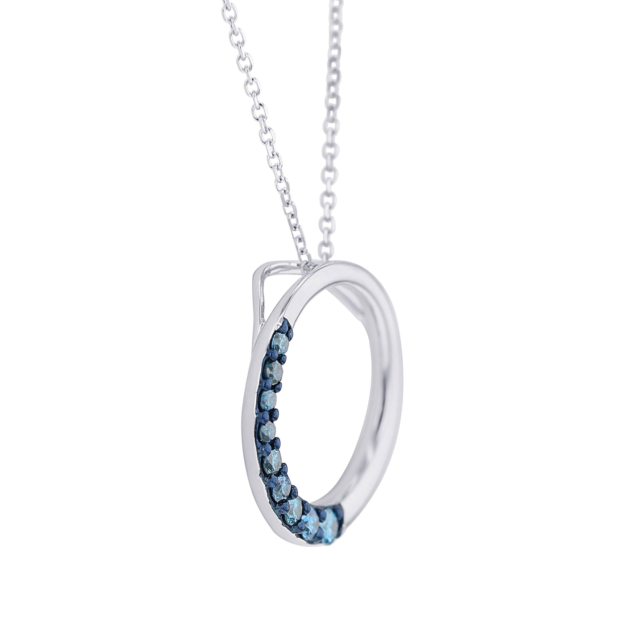 Whirlwind Blue Diamond Necklace