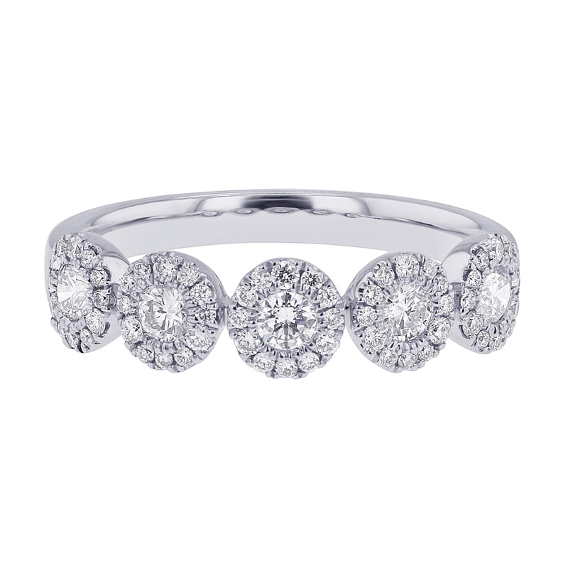 5-Stone Halo Love Story Diamond Ring