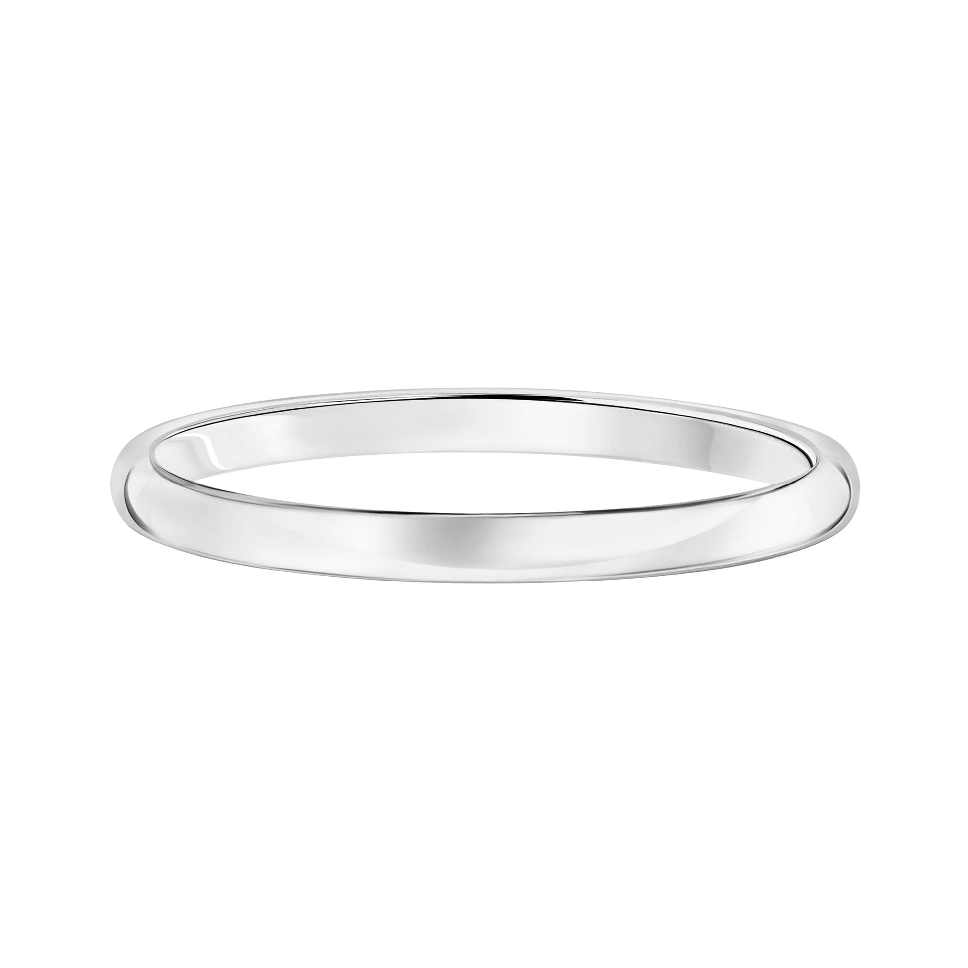 Roux 2mm Light Low Dome Platinum Wedding Ring
