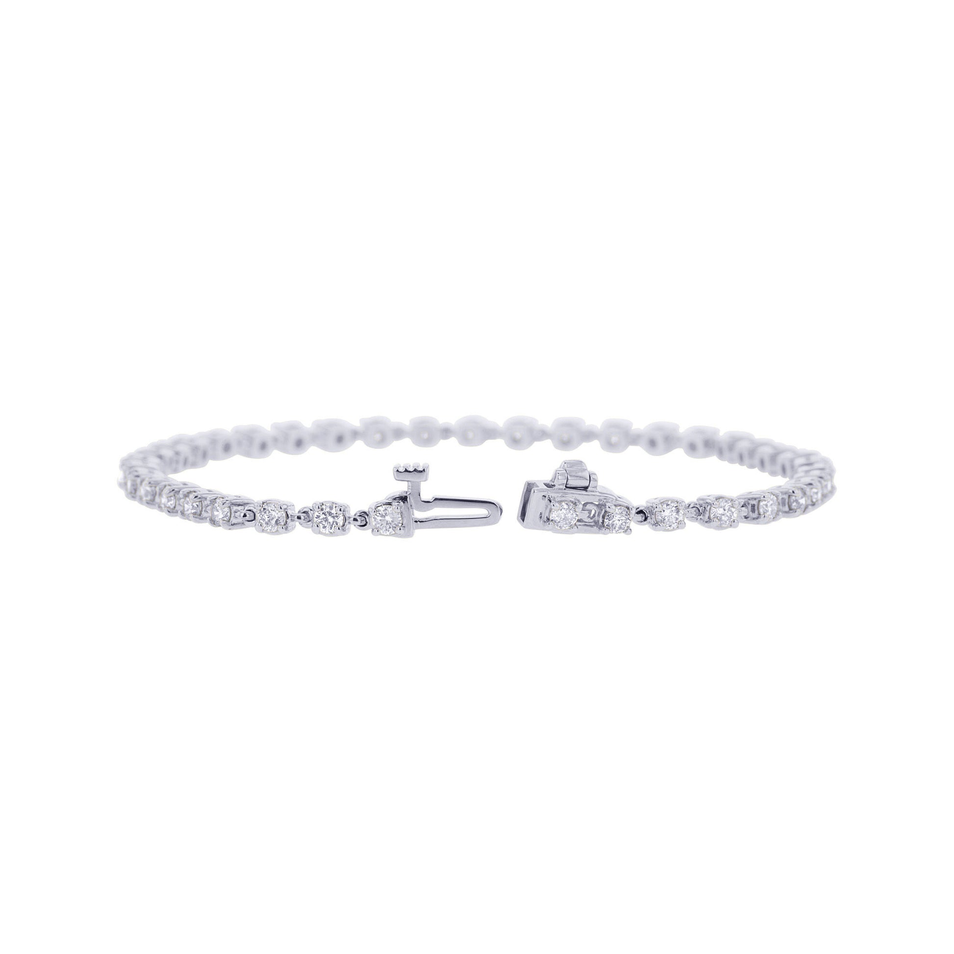 Rolo Cable Link Tennis Bracelet 2ct