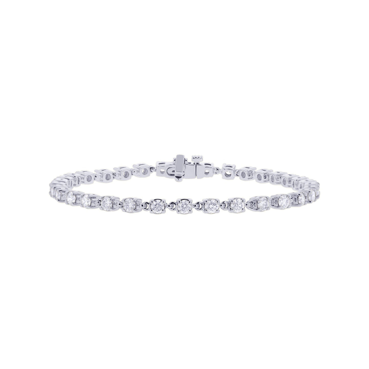 Rolo Cable Link Tennis Bracelet 3ct