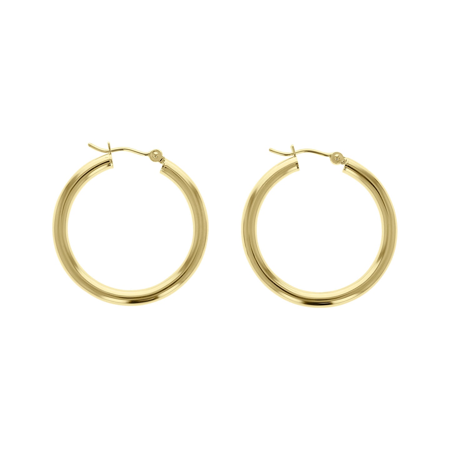 Classic Gold Hoop Earring - 3x30mm