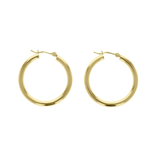 Classic Gold Hoop Earring - 3x30mm