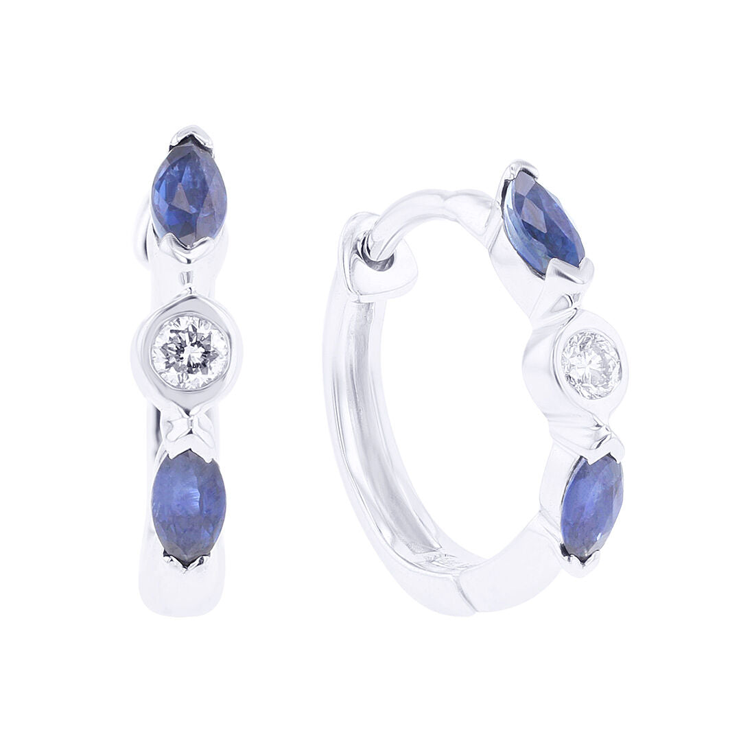 Sunila Sapphire and Diamond Earrings