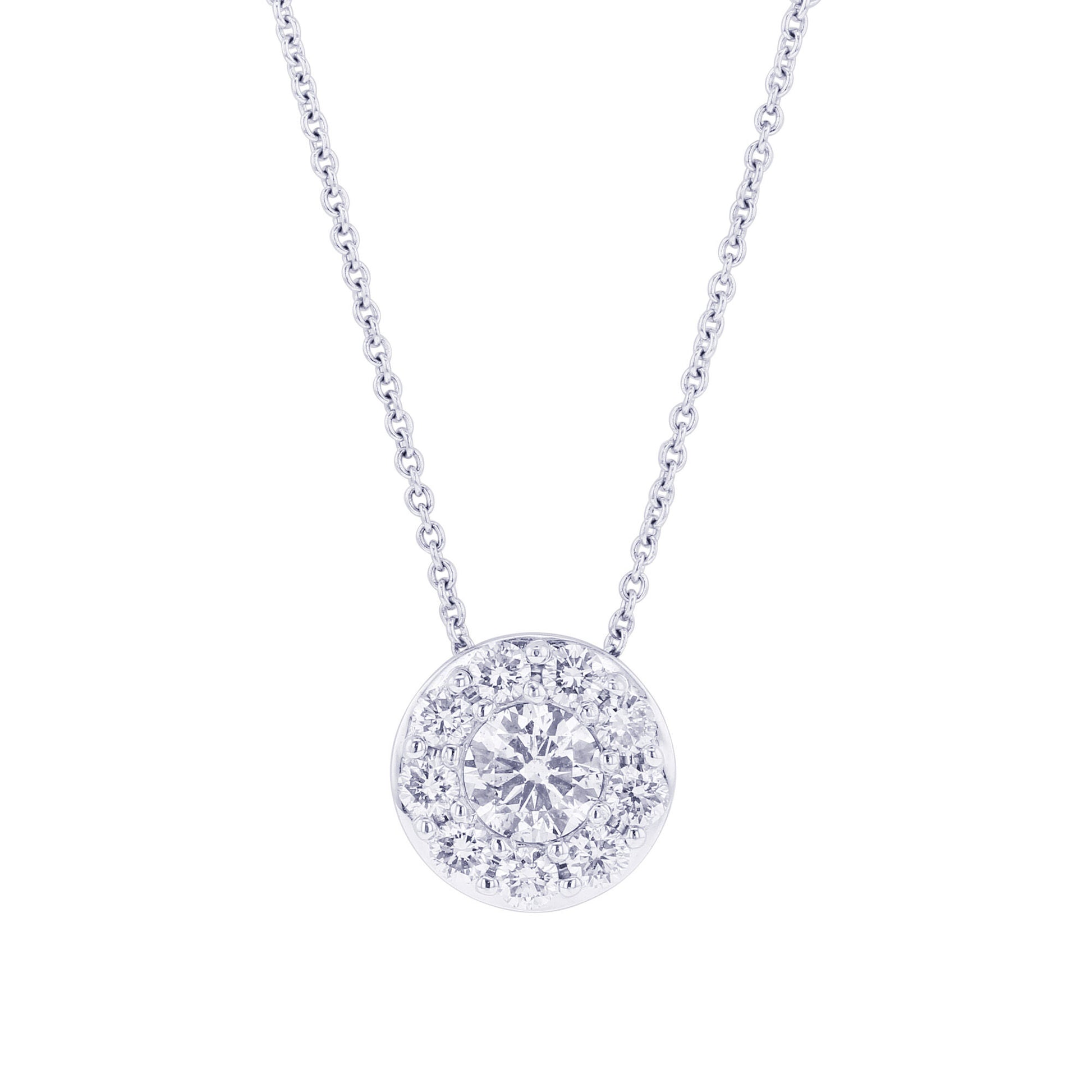 Cairo Halo Diamond Necklace
