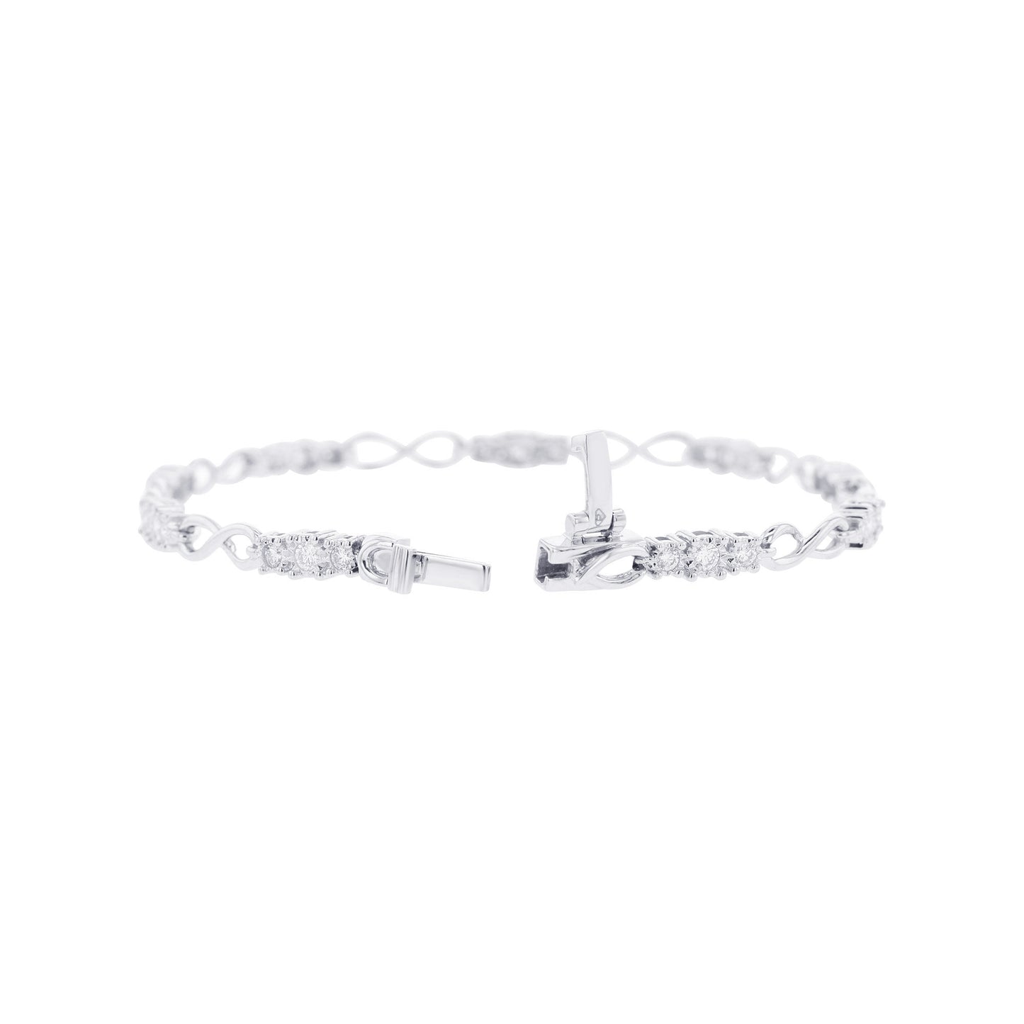 Silver Mirage Infinity Diamond Bracelet