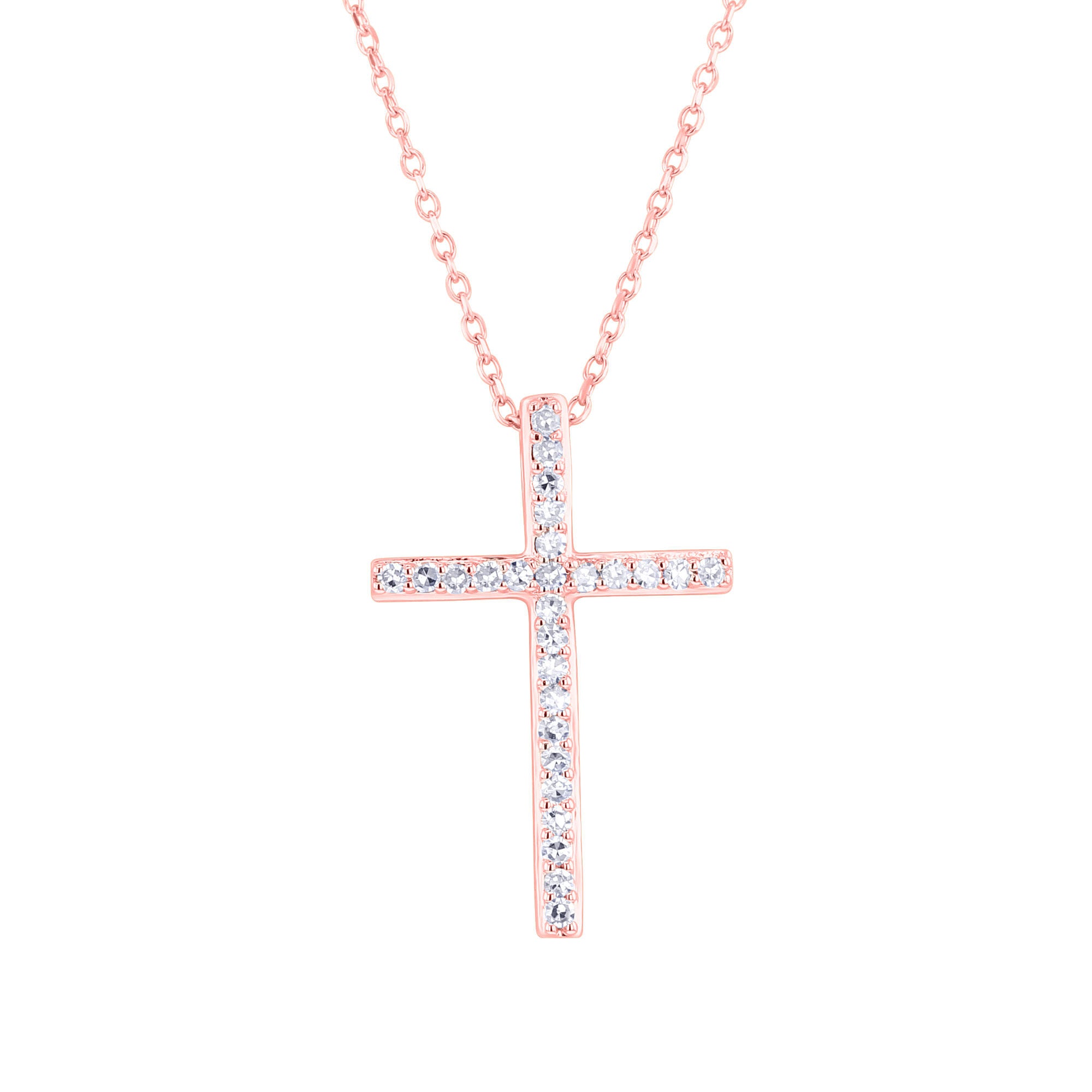 Traditional Diamond Cross Necklace Steven Singer Jewelers