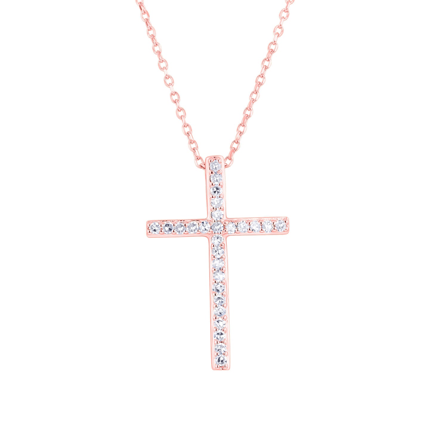 Traditional Diamond Cross Necklace
