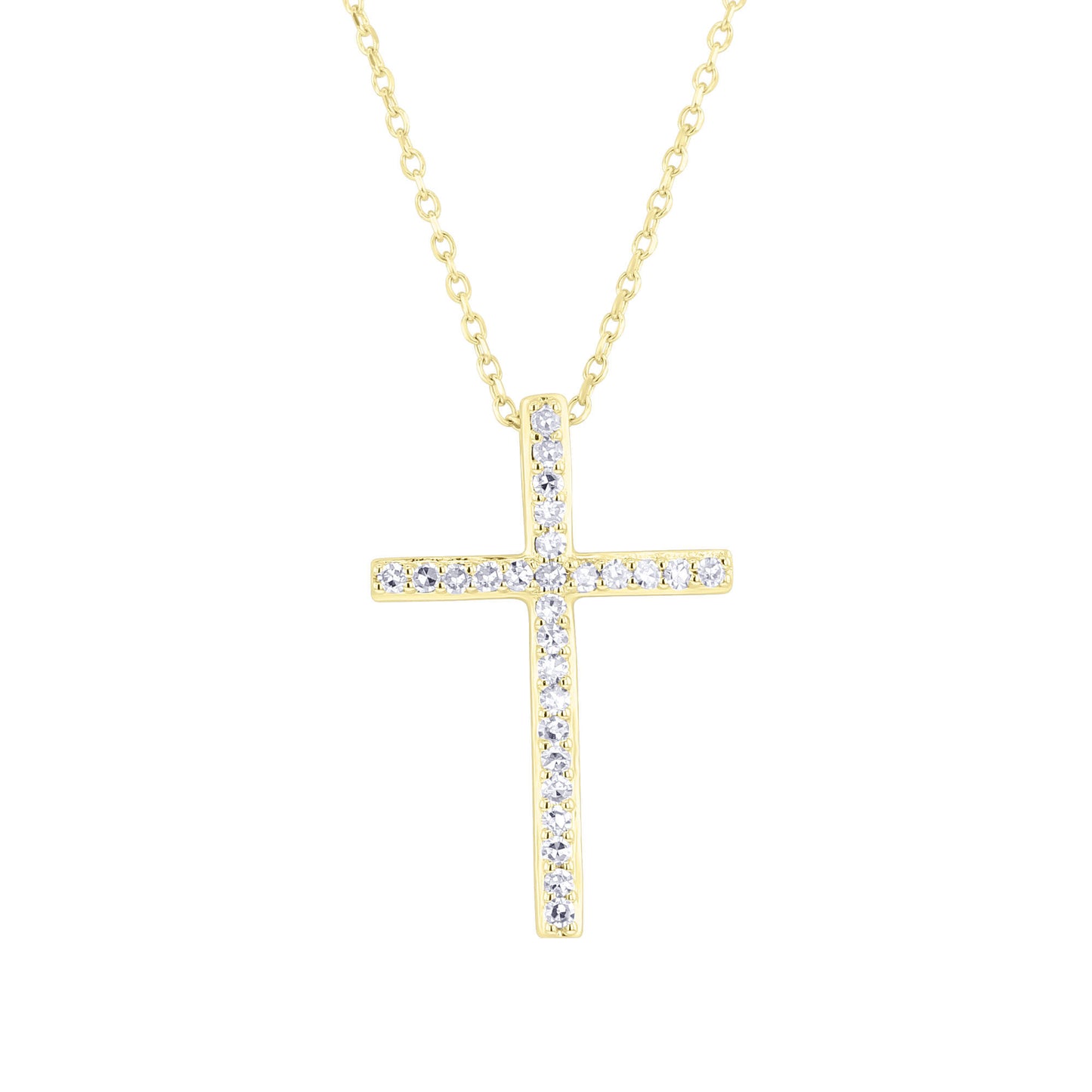 Traditional Diamond Cross Necklace