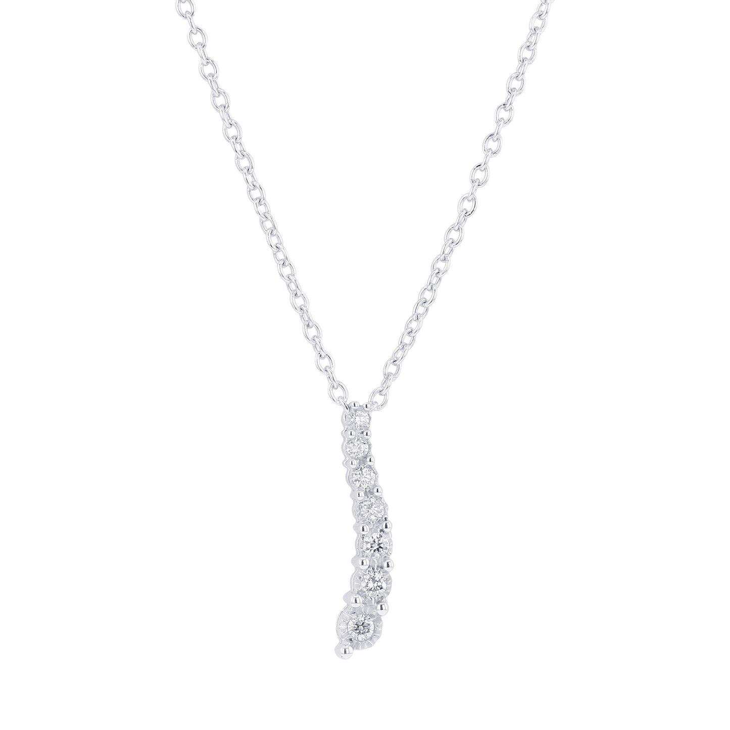 Silver Cascade Diamond Necklace