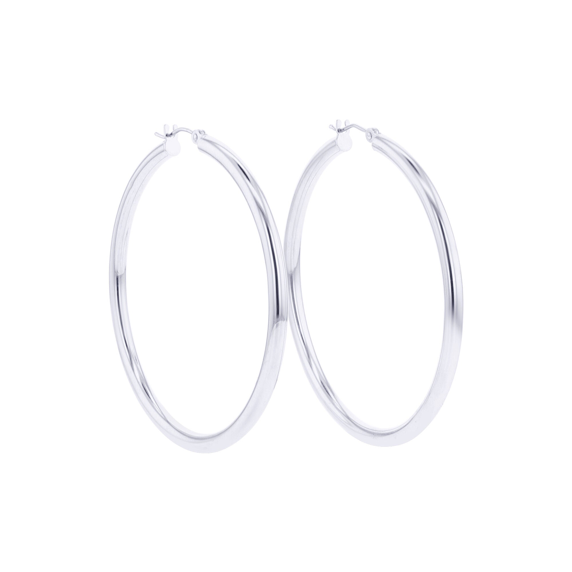 Classic Gold Hoop Earrings - 3X50mm