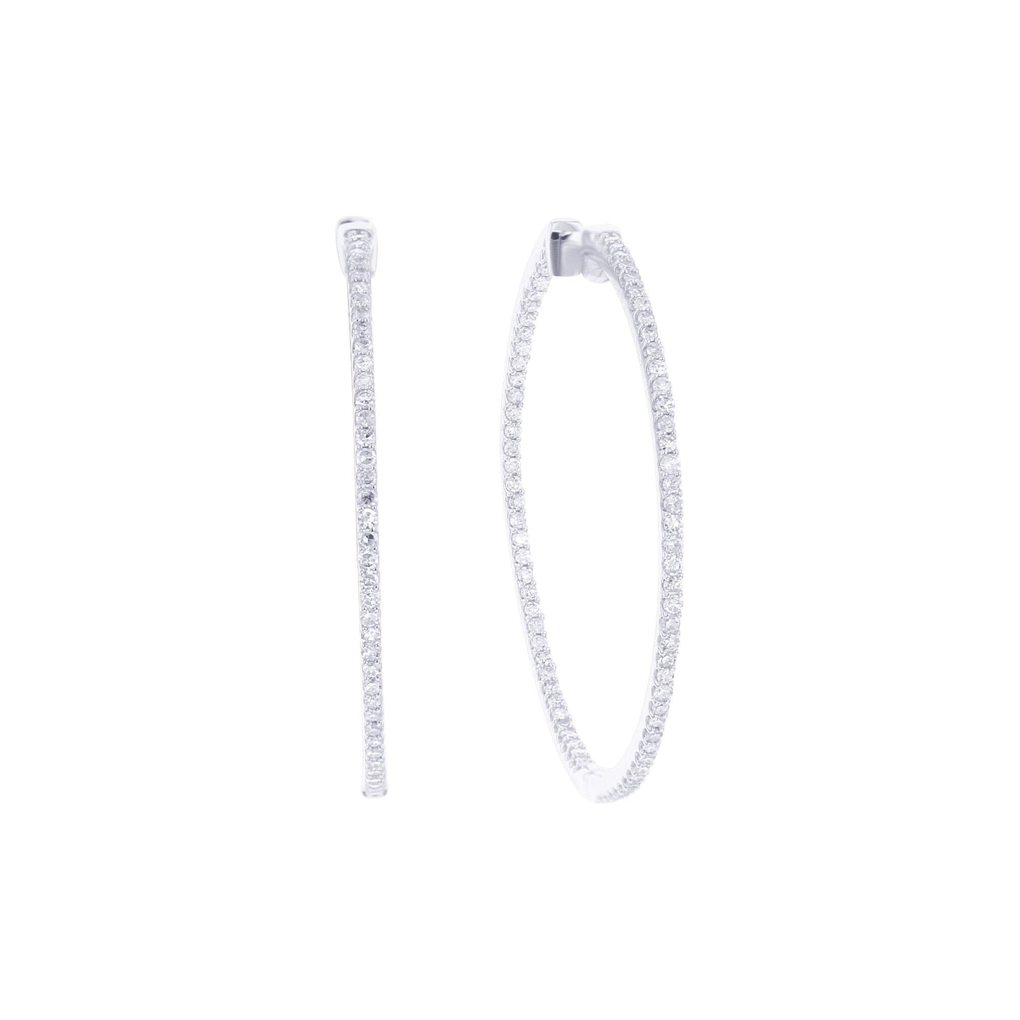 Siri Diamond Hoop Earrings 3/4 ctw