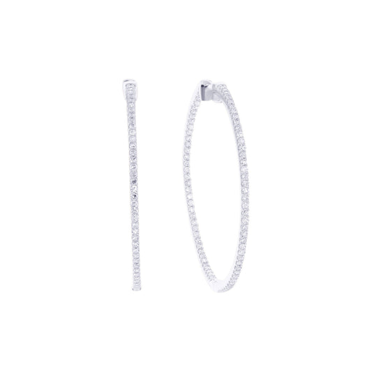 Siri Diamond Hoop Earrings 3/4 ctw