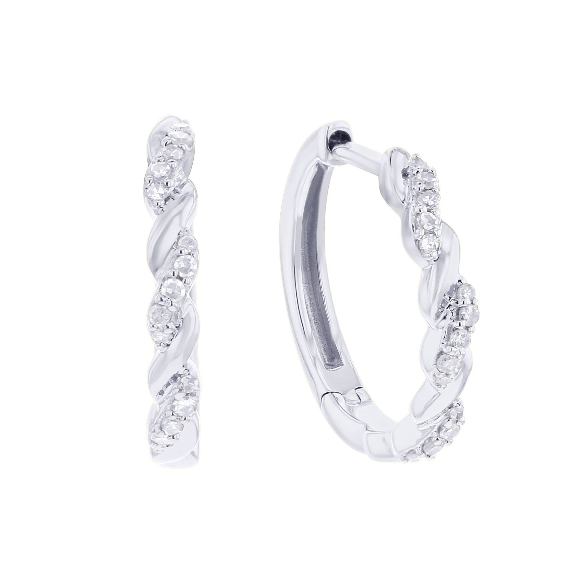 Meadow Diamond Hoop Earrings