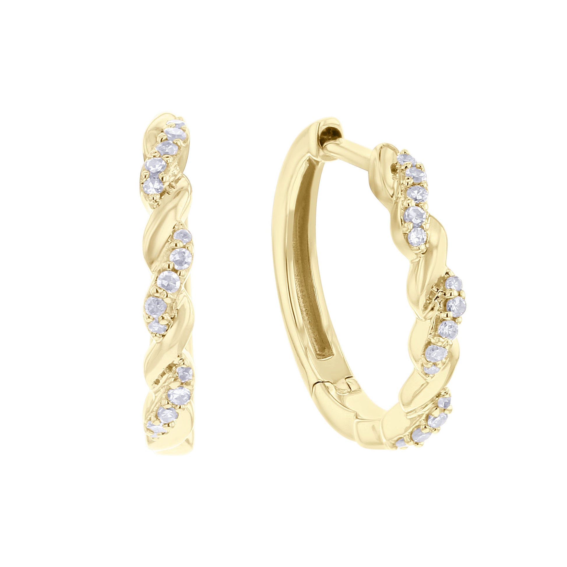 Meadow Diamond Hoop Earrings