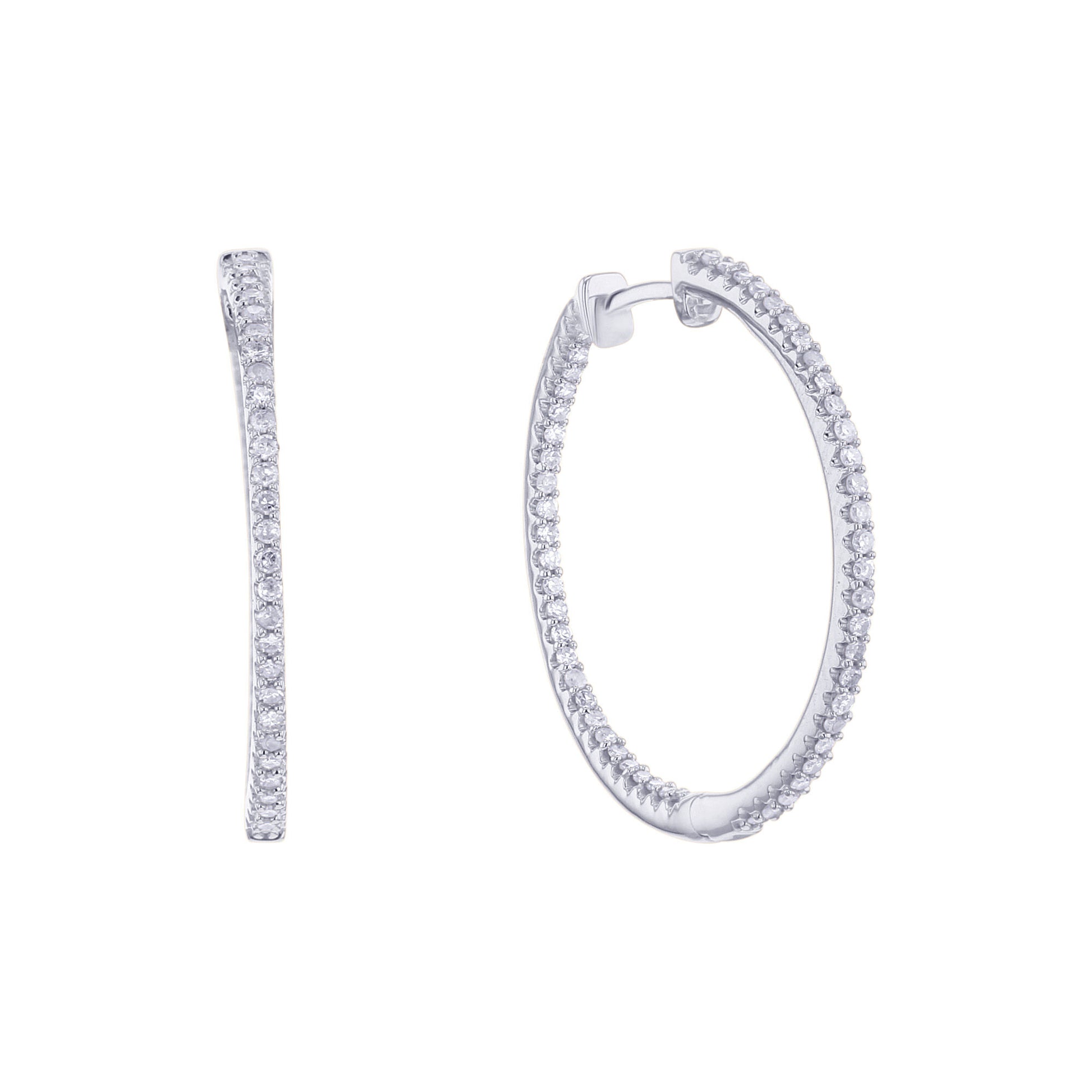 Siri Diamond Hoop Earrings 1/2 ctw