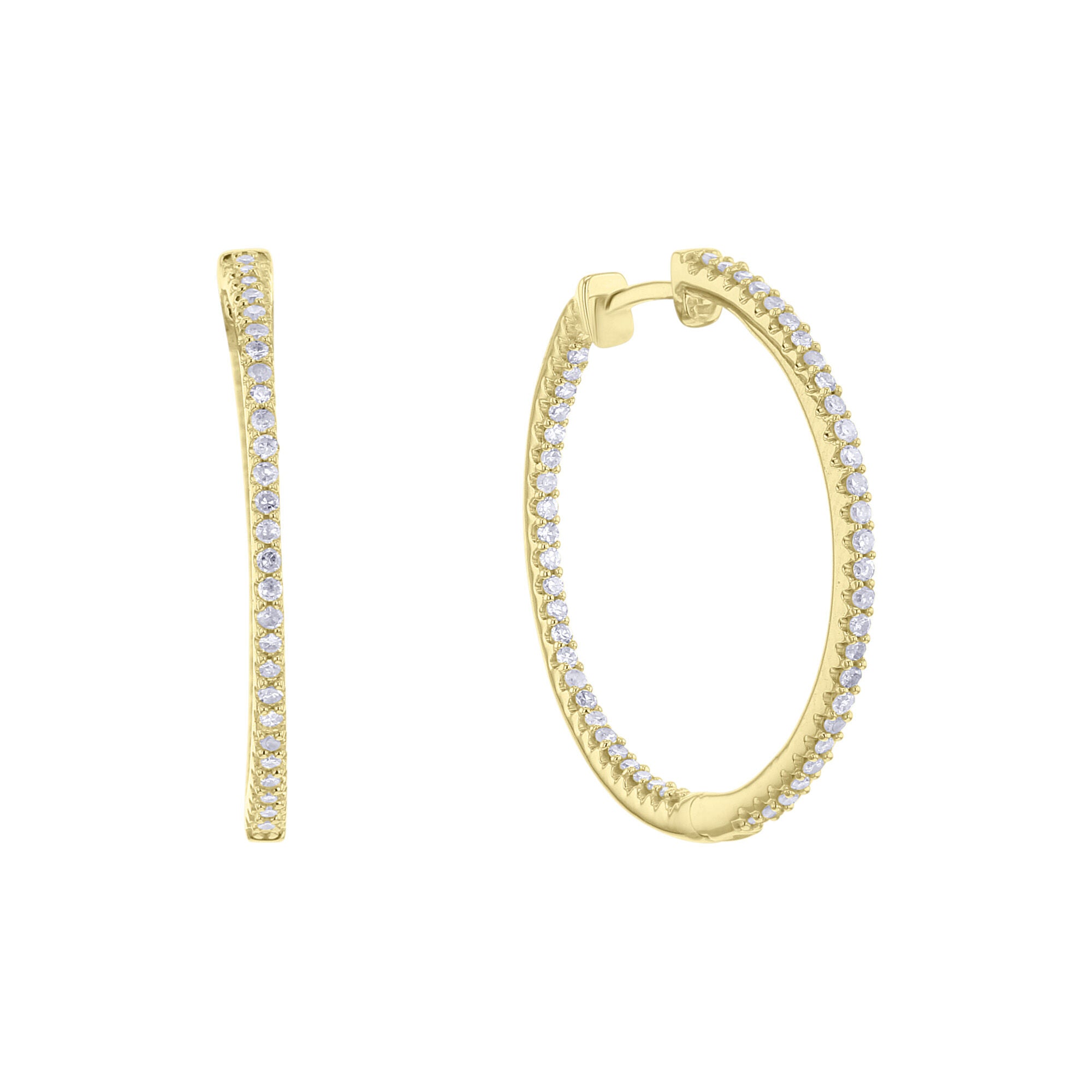 Siri Diamond Hoop Earrings 1/2 ctw