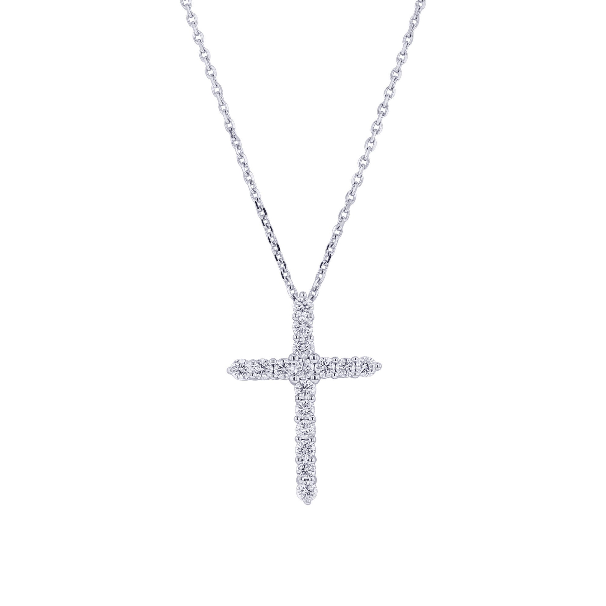 Faithful Cross Diamond Necklace 1/2ct