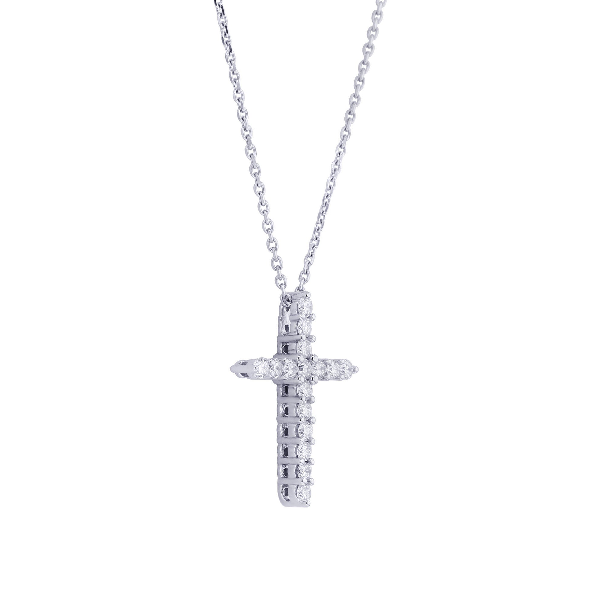 Faithful Cross Diamond Necklace 1/2ct
