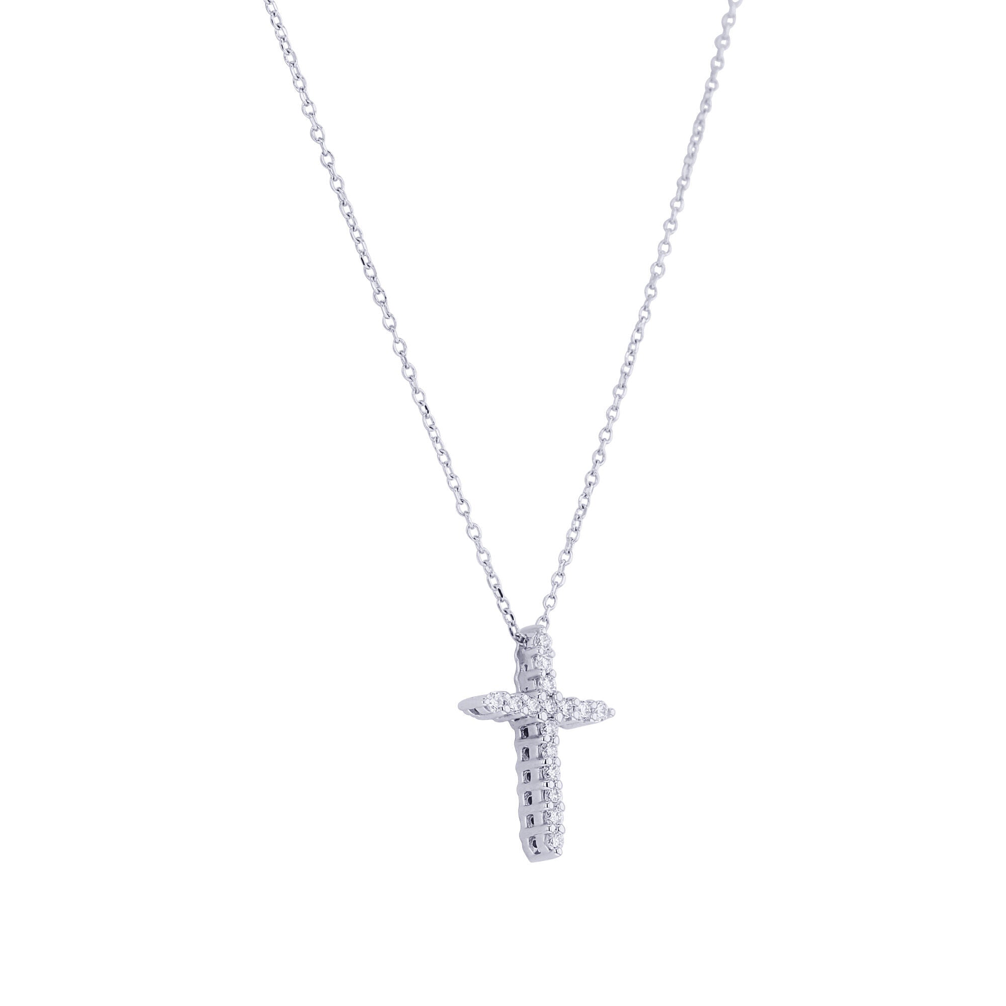 Faithful Cross Diamond Necklace 1/6ctw