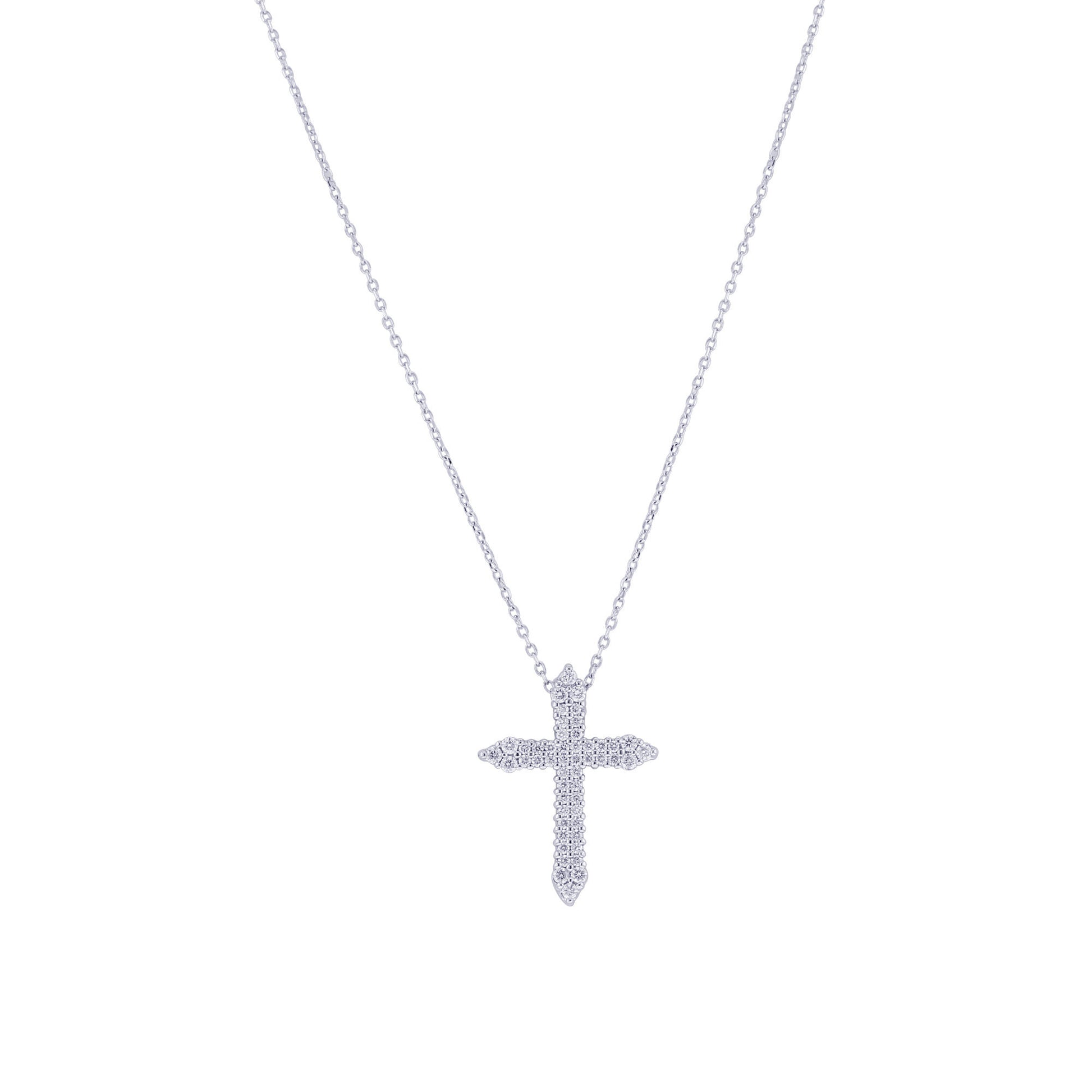 Lourdes Cross Diamond Necklace