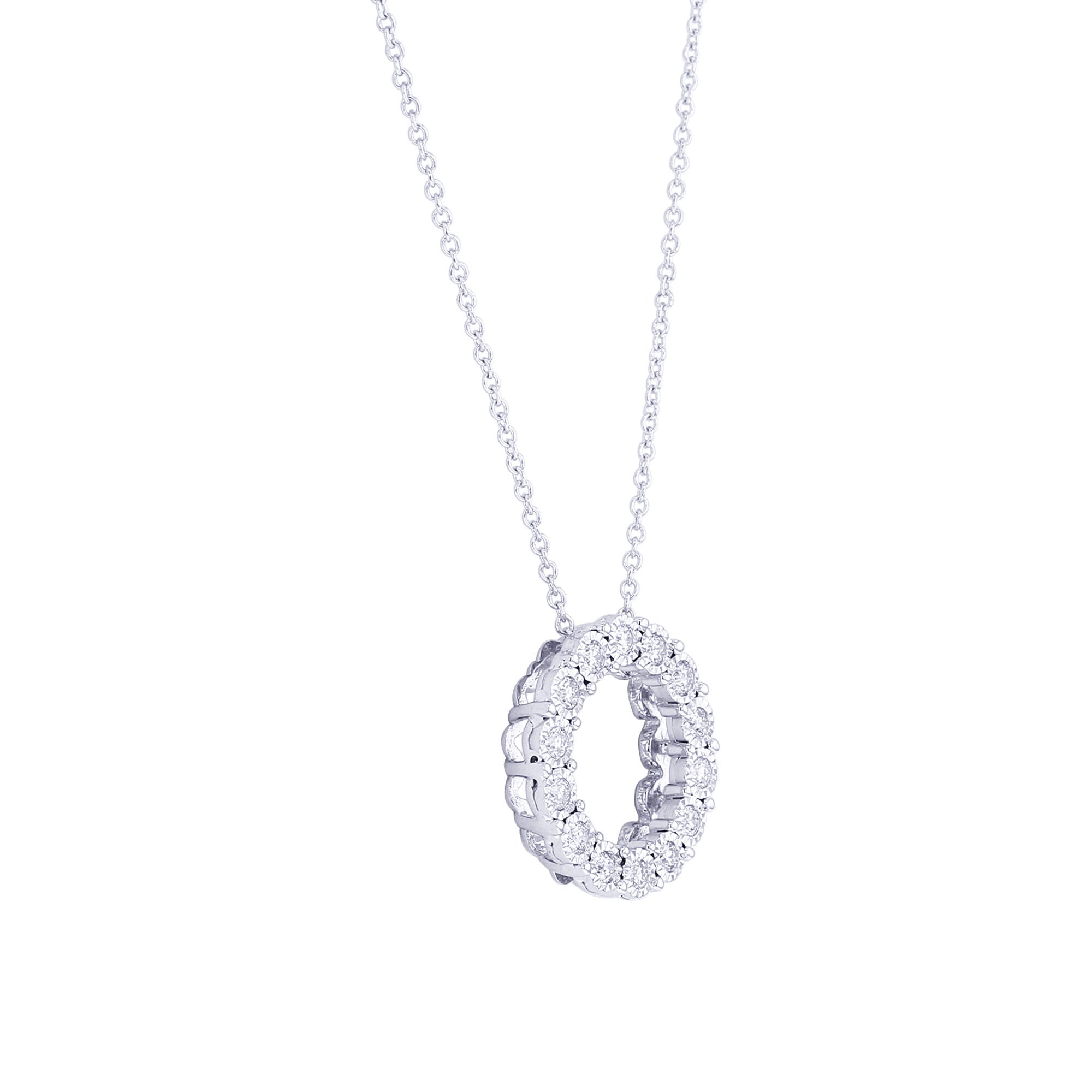 Mirage Circle Diamond Necklace 1/4ct