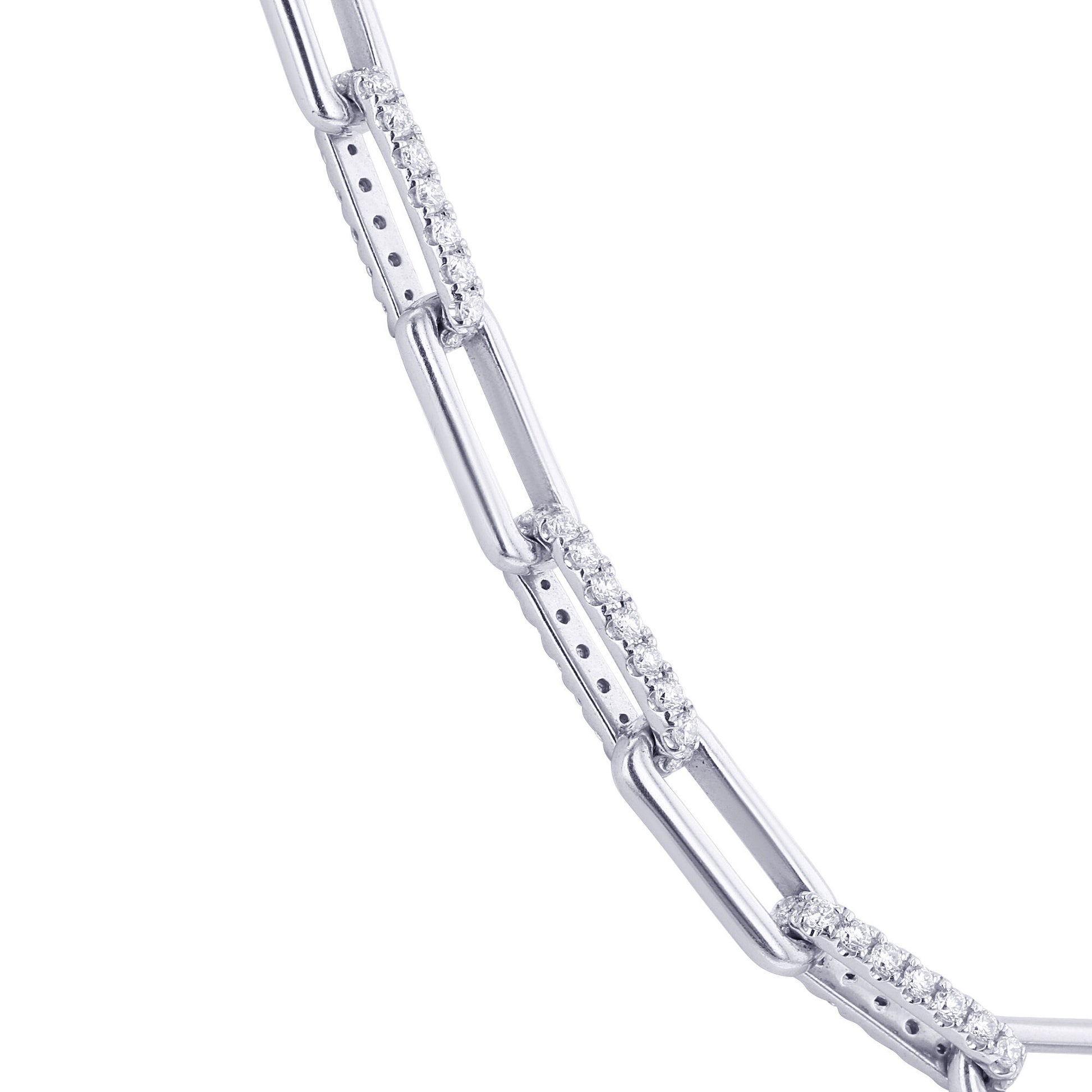 Jordan Diamond Paper Clip Chain Necklace