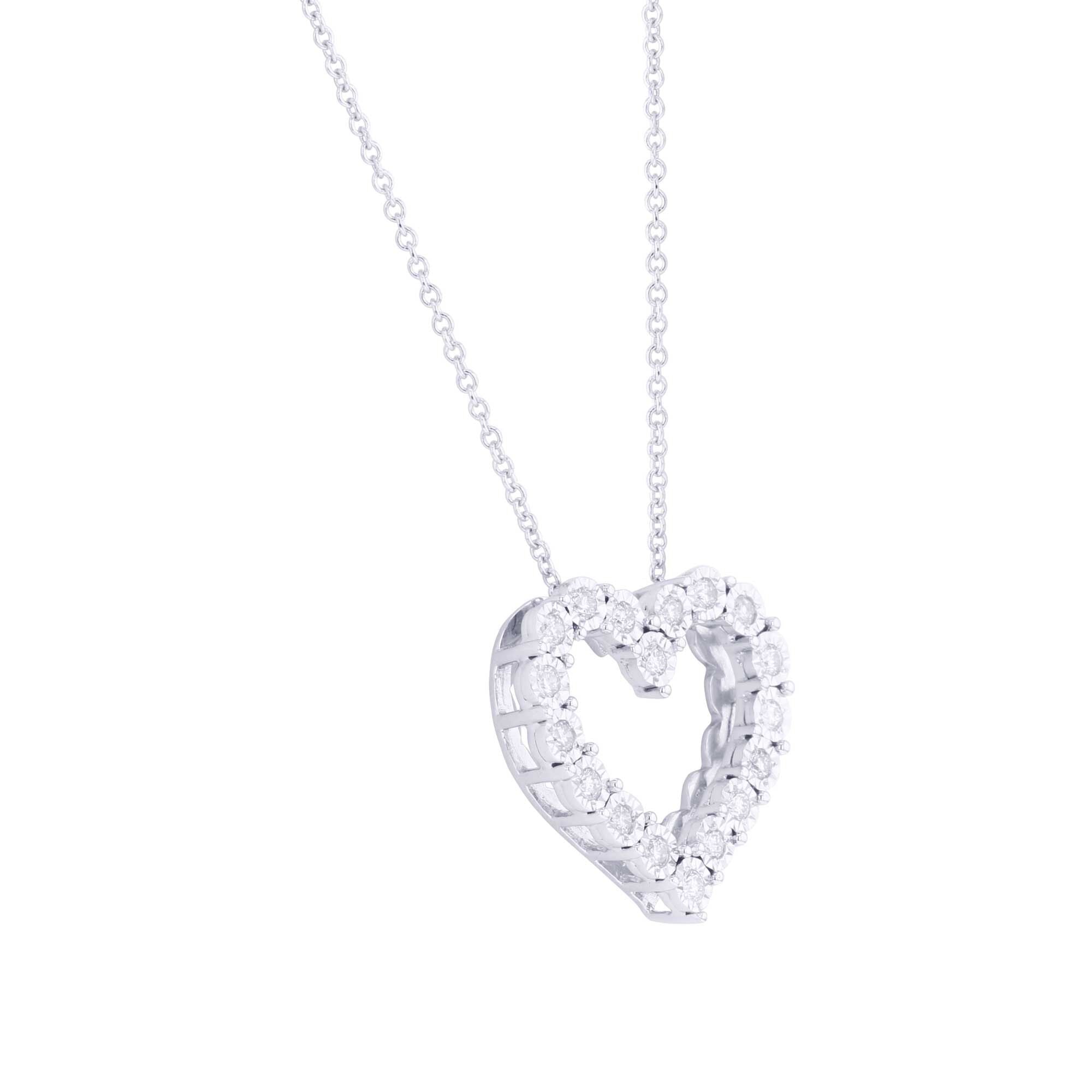 Mirage Diamond Heart Necklace 1/4ct