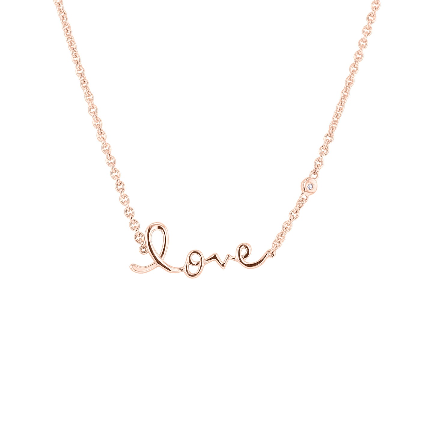 Petite Love Chain Diamond Necklace