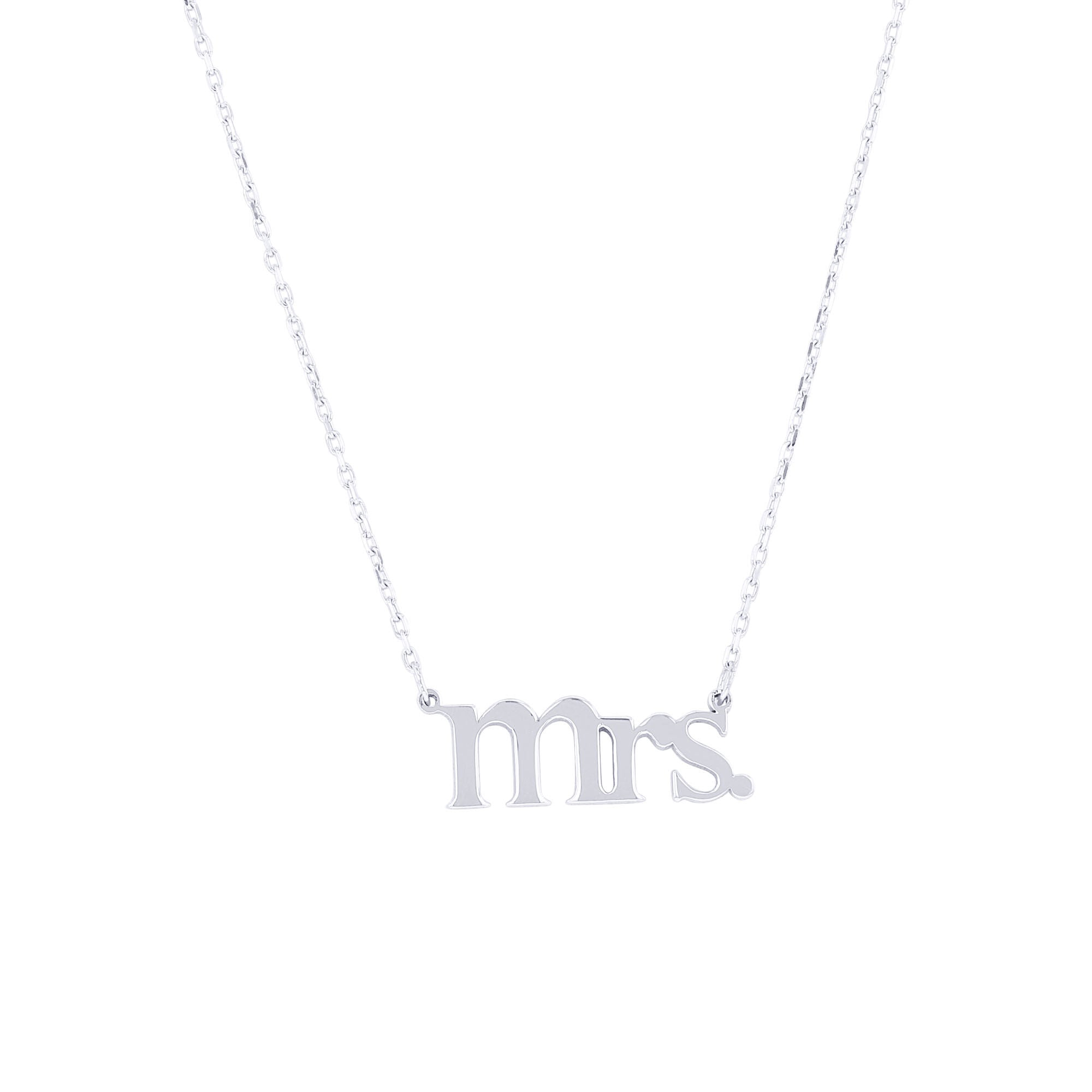 Mrs. Silver Mrs Sterling Silver Necklace – Steven Singer Jewelers