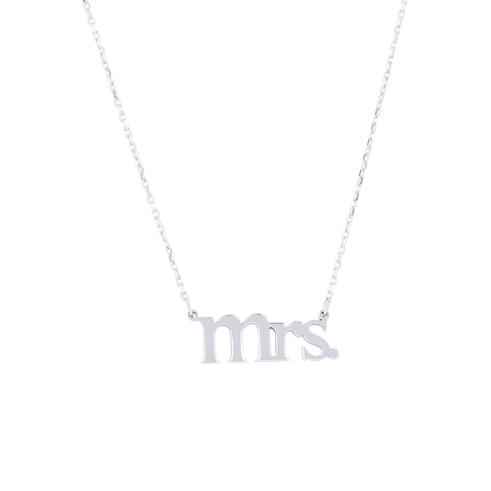 Mrs Sterling Silver Necklace