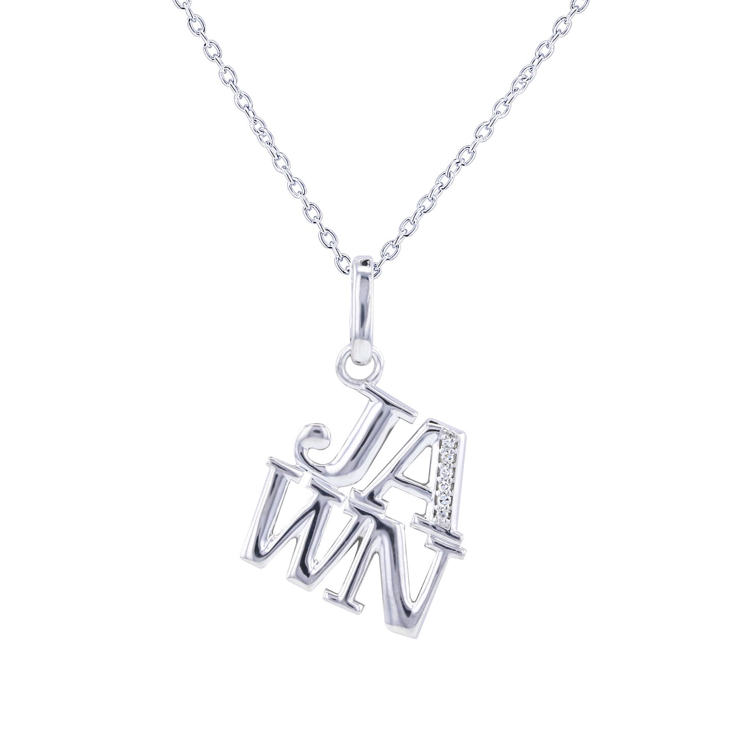 Silver Philly Jawn Diamond Necklace