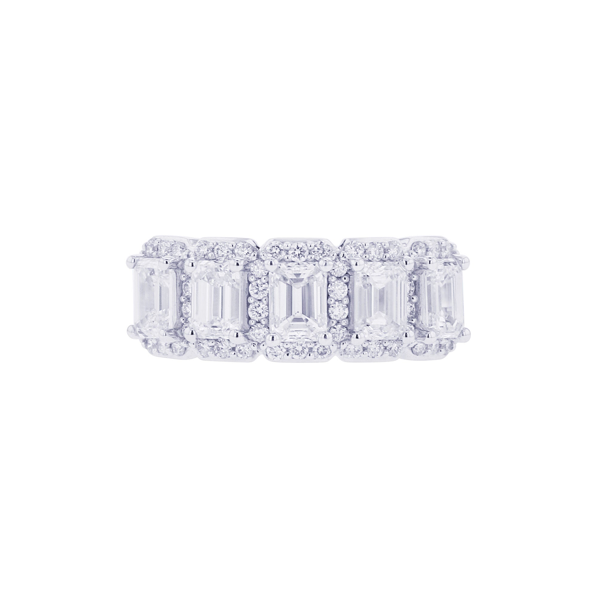 Lovella 5 Stone Halo Diamond Ring 2 1/4ct