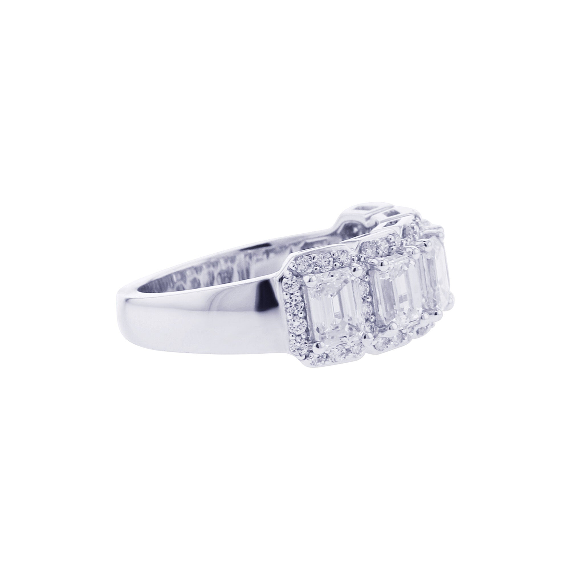 Lovella 5 Stone Halo Diamond Ring 2 1/4ct