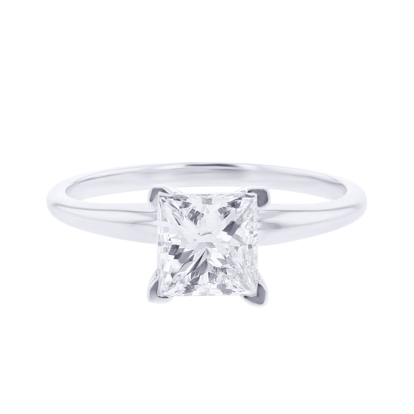 Classic Princess Solitaire Ready for Love Diamond Engagement Ring 1 1/2ct