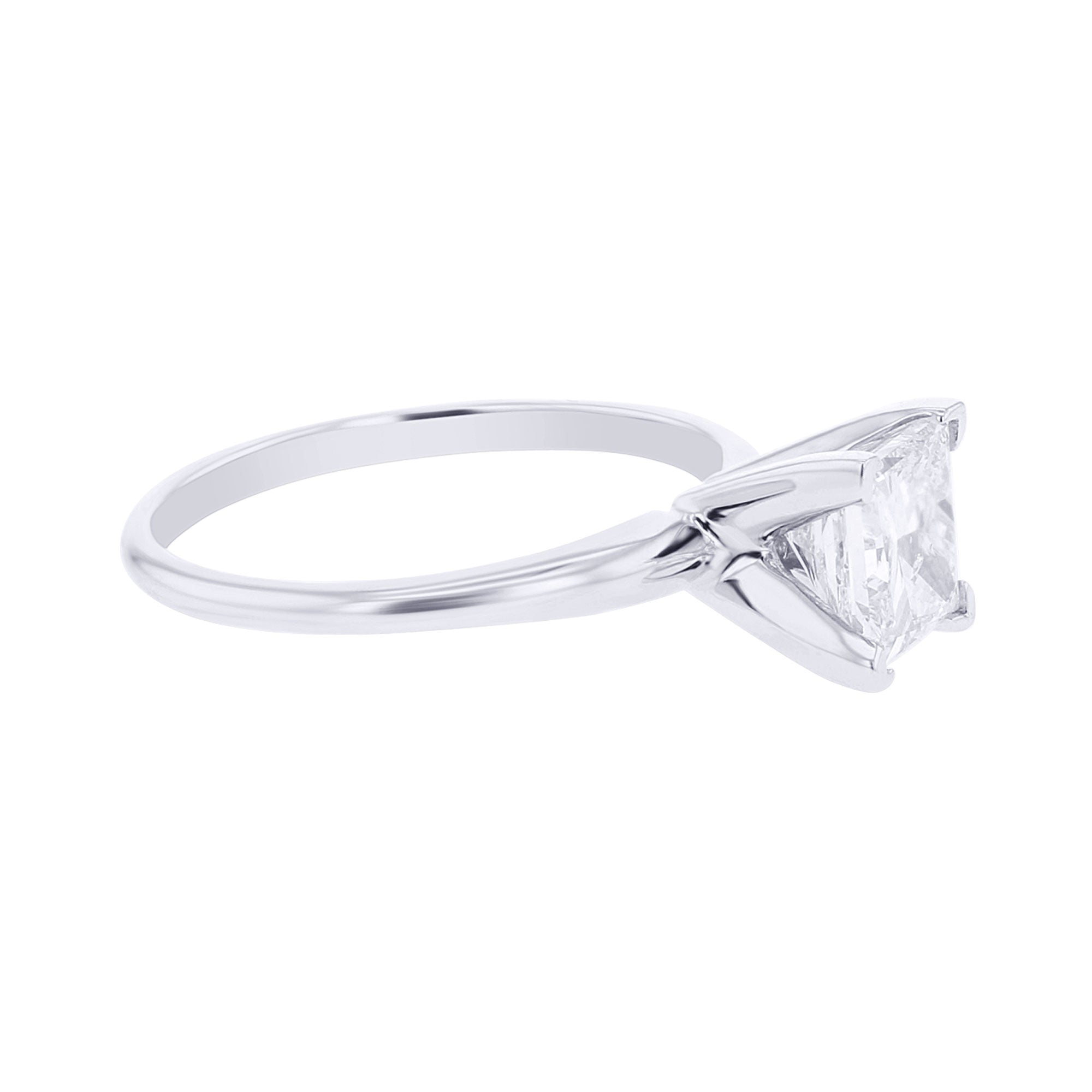 Classic Princess Solitaire Ready for Love Diamond Engagement Ring 1 1/2ct