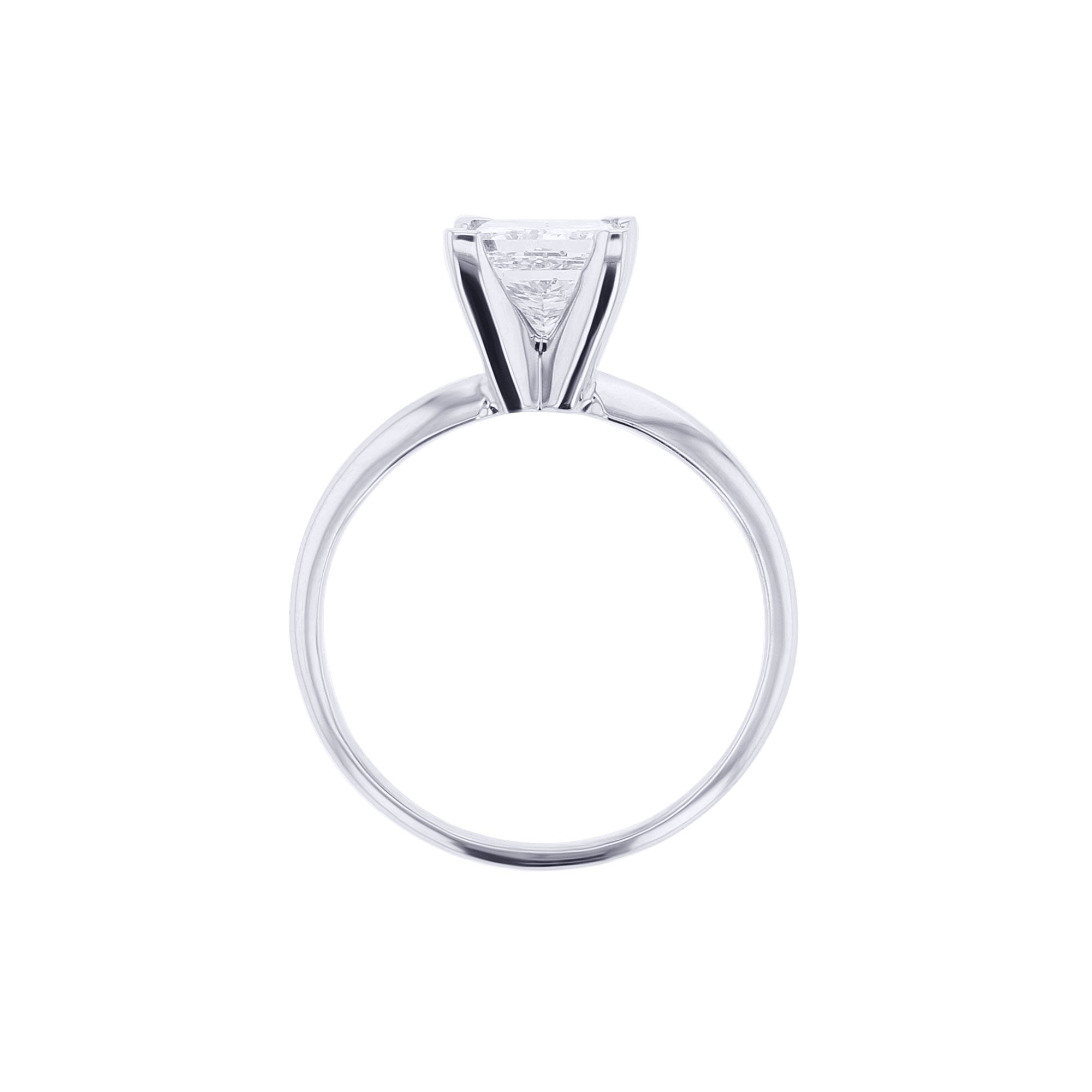 Classic Princess Solitaire Ready for Love Diamond Engagement Ring 1 1/2ct