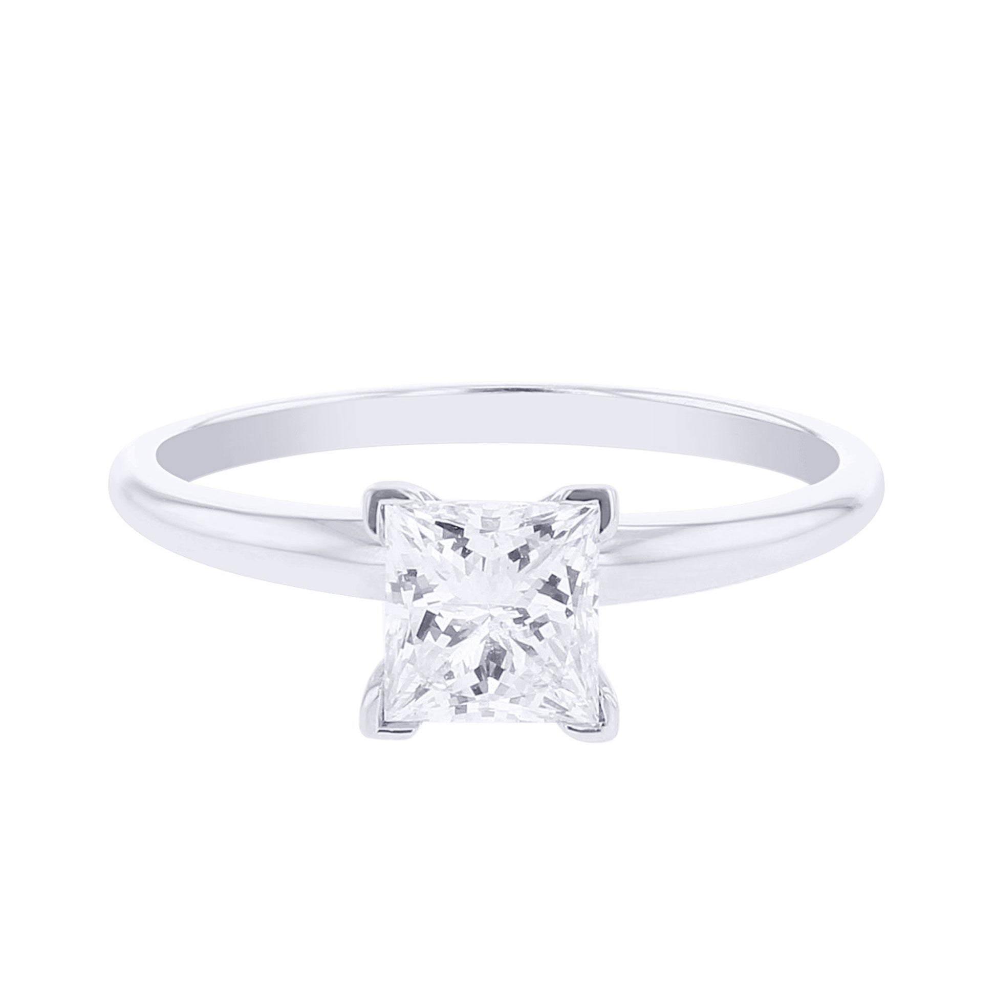 Classic Princess Solitaire Ready for Love Diamond Engagement Ring 1ct